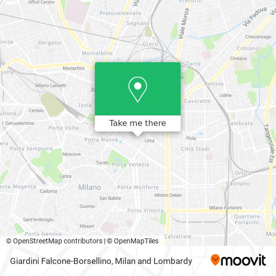 Giardini Falcone-Borsellino map