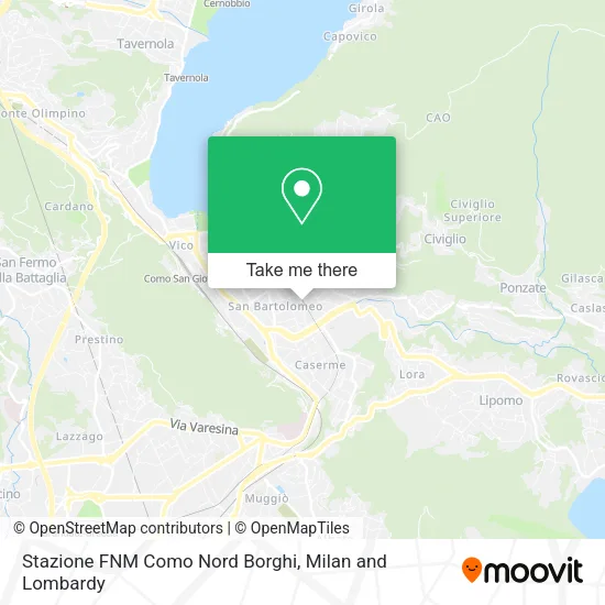 Stazione FNM Como Nord Borghi map