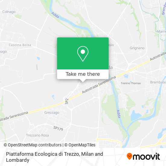 Piattaforma Ecologica di Trezzo map