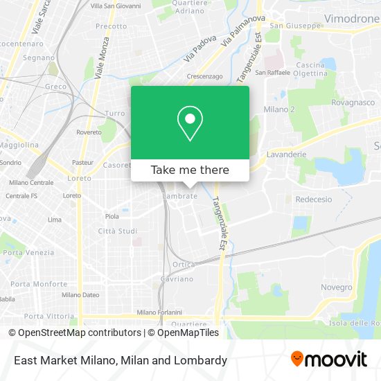 East Market Milano map
