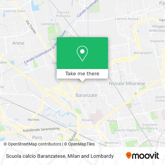 Scuola calcio Baranzatese map