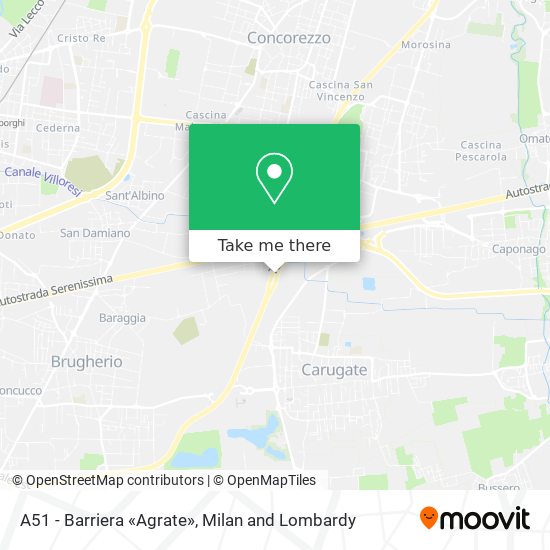 A51 - Barriera «Agrate» map