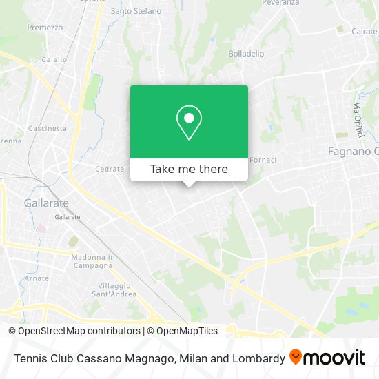 Tennis Club Cassano Magnago map