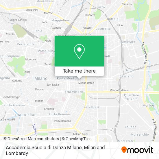 Accademia Scuola di Danza Milano map
