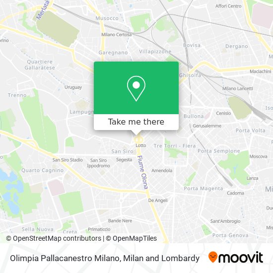 Olimpia Pallacanestro Milano map