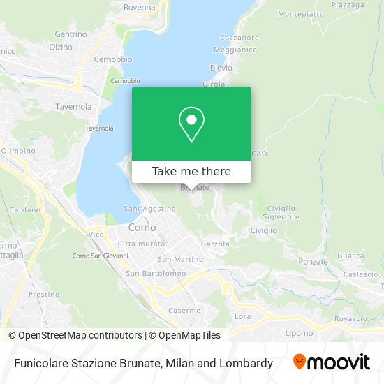 Funicolare Stazione Brunate map