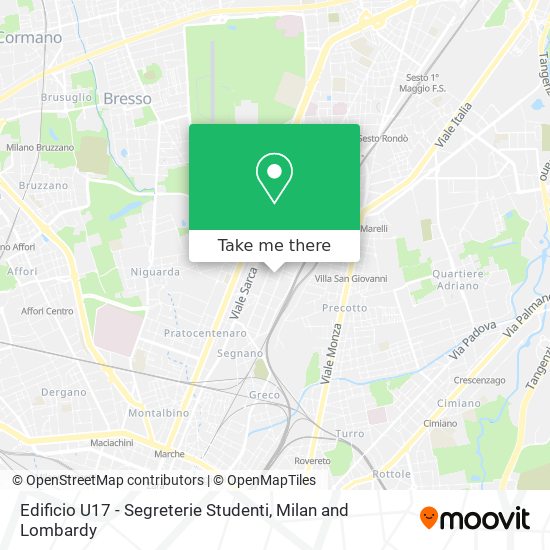 Edificio U17 - Segreterie Studenti map