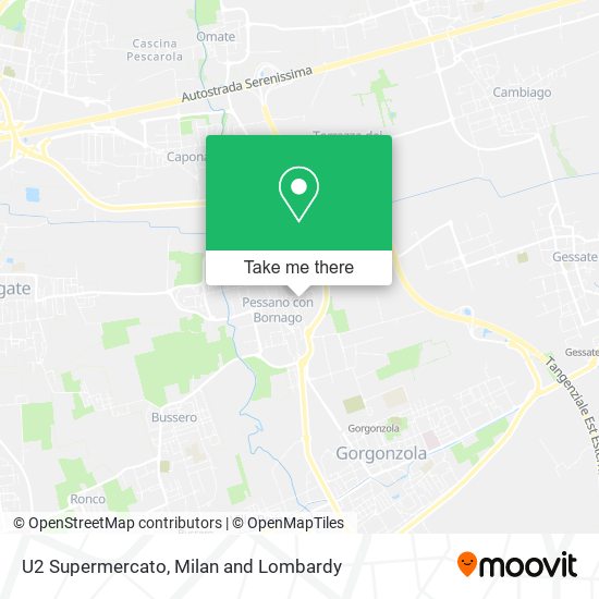 U2 Supermercato map