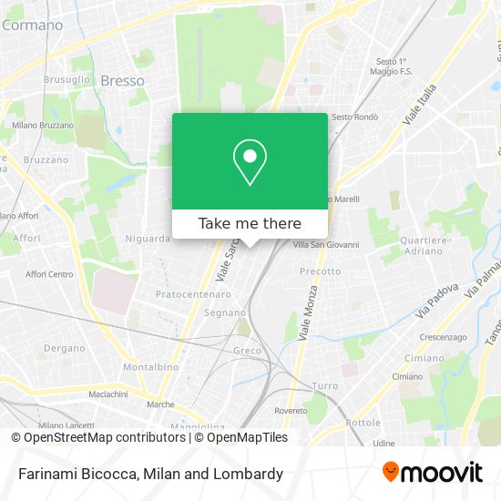Farinami Bicocca map