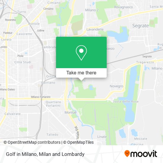 Golf in Milano map