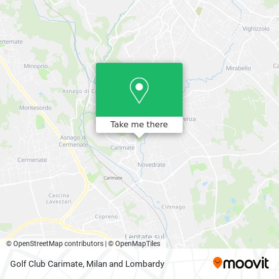 Golf Club Carimate map