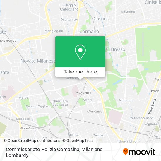 Commissariato Polizia Comasina map
