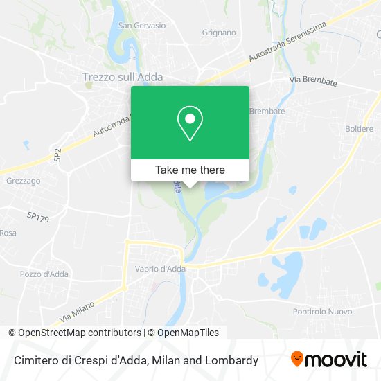 Cimitero di Crespi d'Adda map
