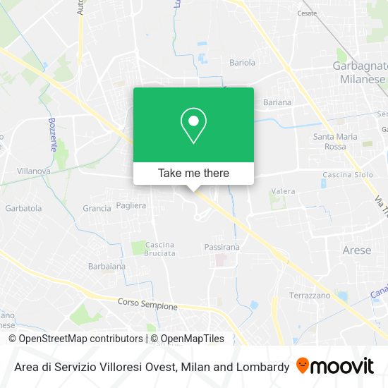 Area di Servizio Villoresi Ovest map