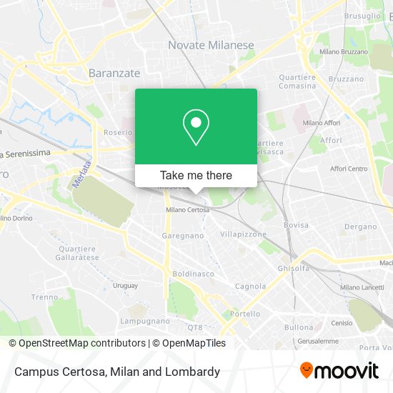 Campus Certosa map
