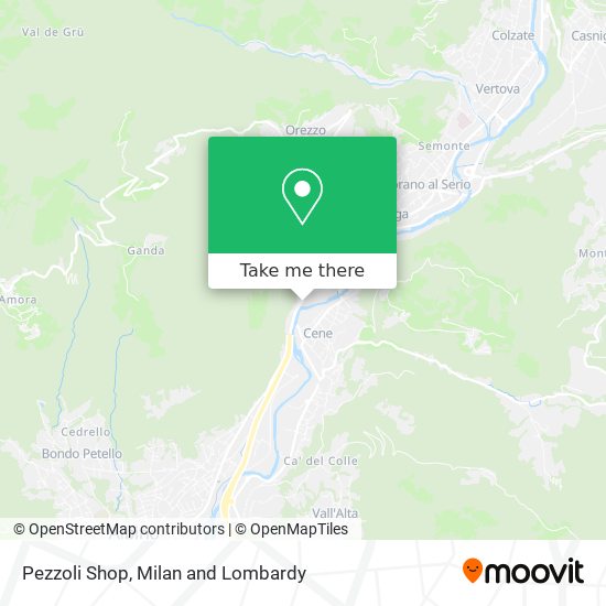 Pezzoli Shop map