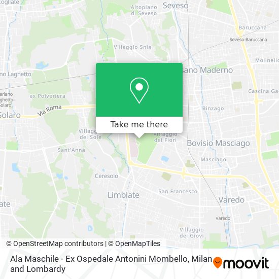 Ala Maschile - Ex Ospedale Antonini Mombello map