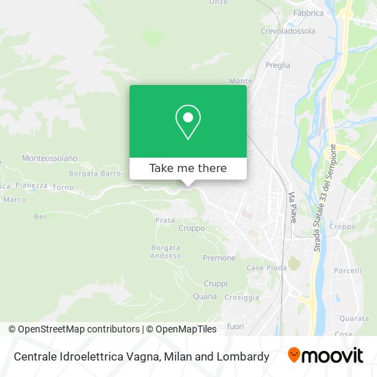Centrale Idroelettrica Vagna map
