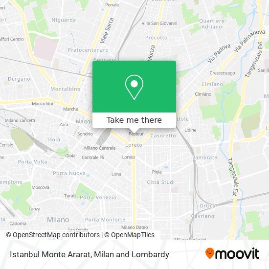 Istanbul Monte Ararat map