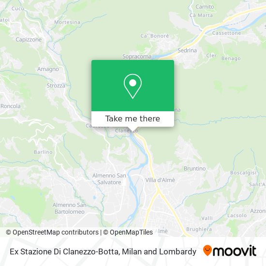 Ex Stazione Di Clanezzo-Botta map