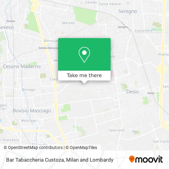 Bar Tabaccheria Custoza map