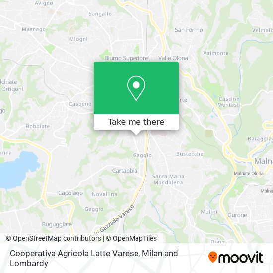 Cooperativa Agricola Latte Varese map