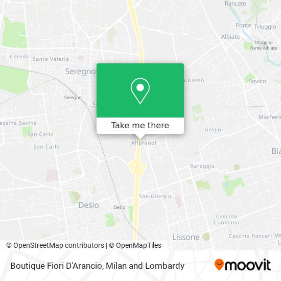 Boutique Fiori D'Arancio map
