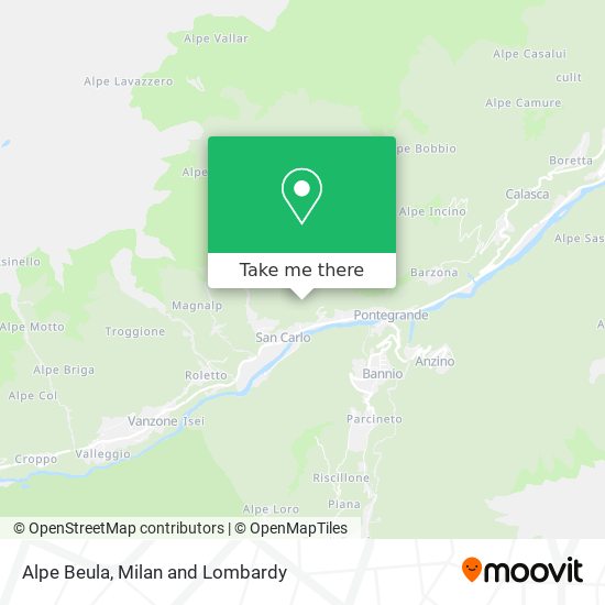 Alpe Beula map