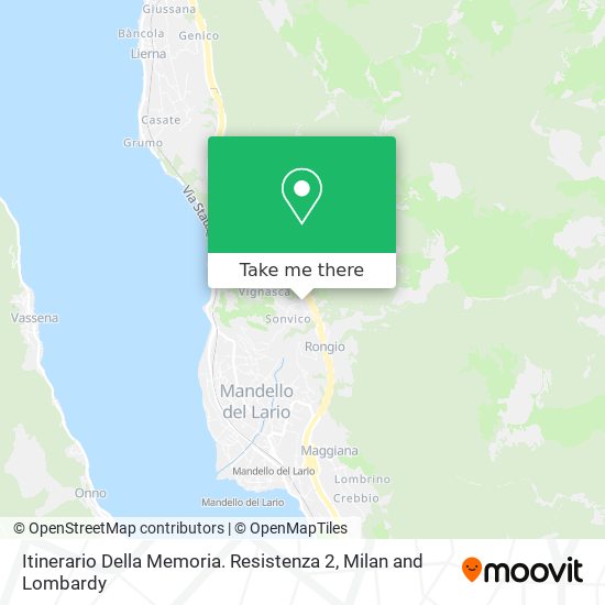 Itinerario Della Memoria. Resistenza 2 map