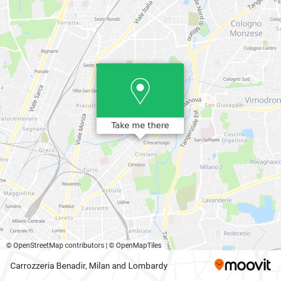 Carrozzeria Benadir map
