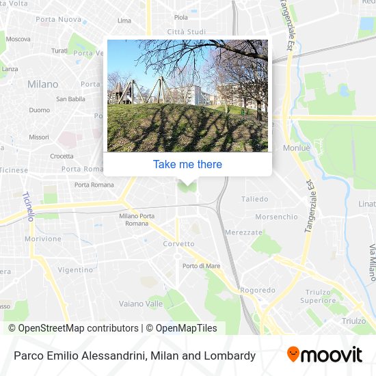 Parco Emilio Alessandrini map