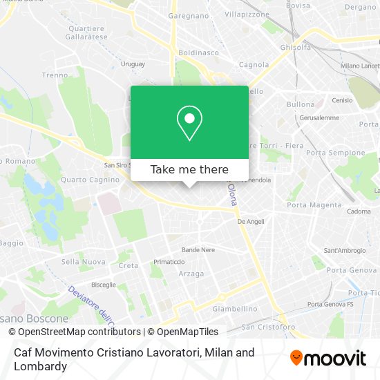 Caf Movimento Cristiano Lavoratori map