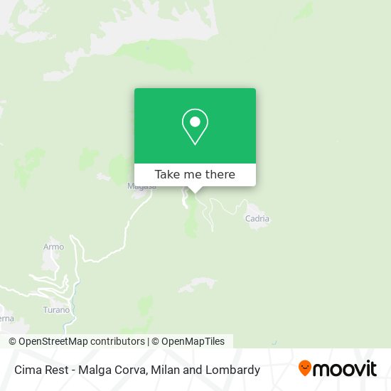 Cima  Rest - Malga Corva map