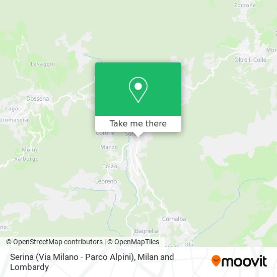 Serina (Via Milano - Parco Alpini) map