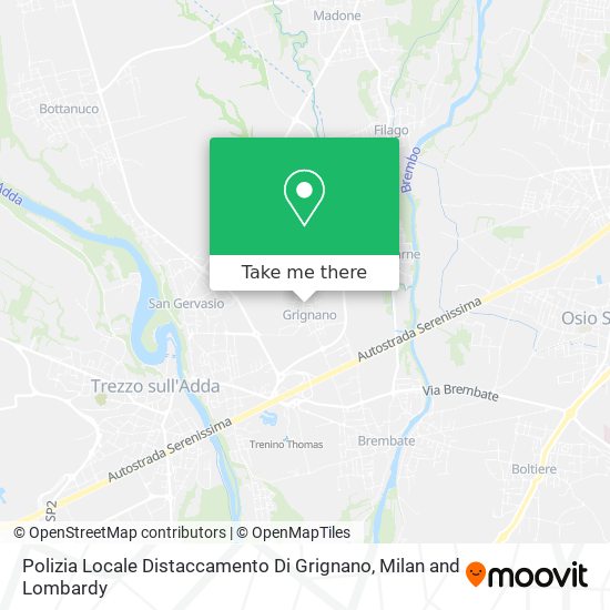 Polizia Locale Distaccamento Di Grignano map