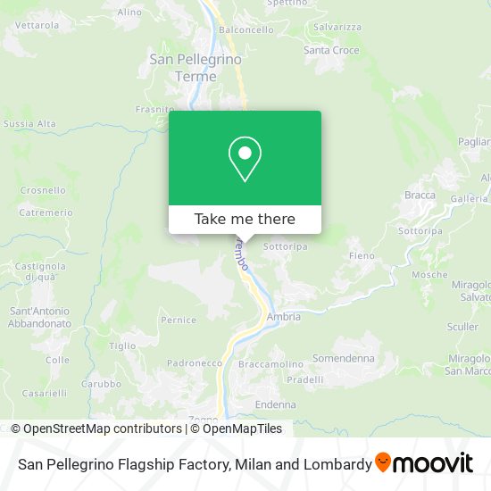 San Pellegrino Flagship Factory map