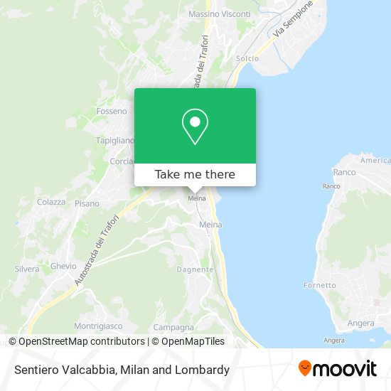 Sentiero Valcabbia map