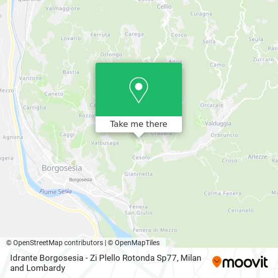 Idrante Borgosesia - Zi Plello Rotonda Sp77 map