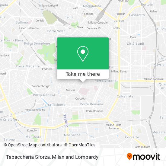 Tabaccheria Sforza map