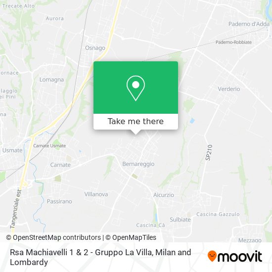 Rsa Machiavelli 1 & 2 - Gruppo La Villa map