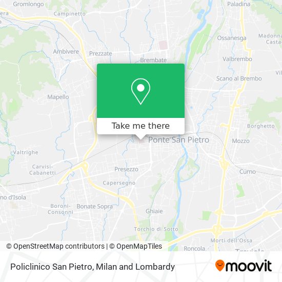 Policlinico San Pietro map