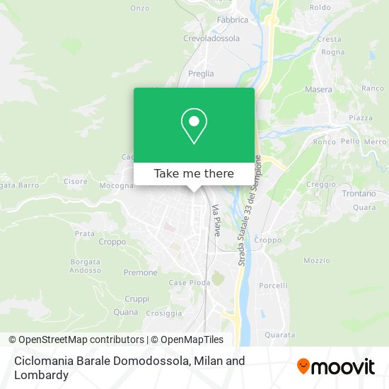 Ciclomania Barale Domodossola map