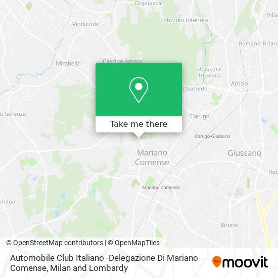 Automobile Club Italiano -Delegazione Di Mariano Comense map