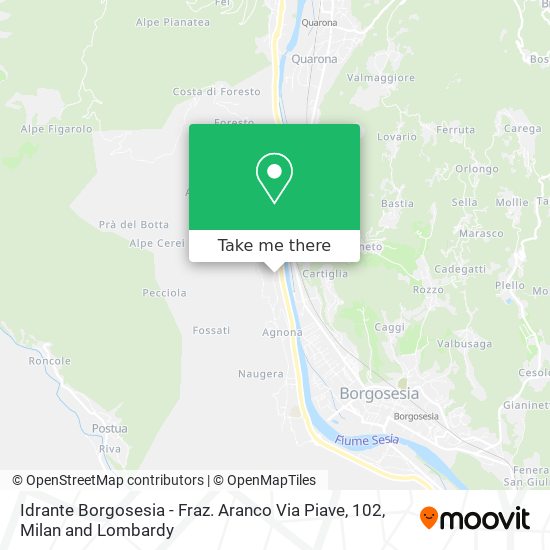 Idrante Borgosesia - Fraz. Aranco Via Piave, 102 map