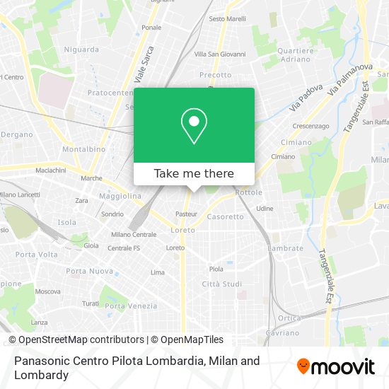 Panasonic Centro Pilota Lombardia map