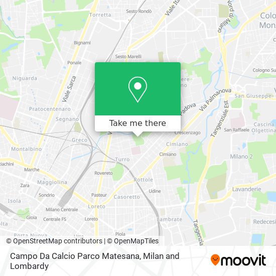 Campo Da Calcio Parco Matesana map