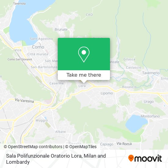 Sala Polifunzionale Oratorio Lora map