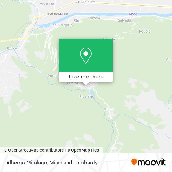Albergo Miralago map