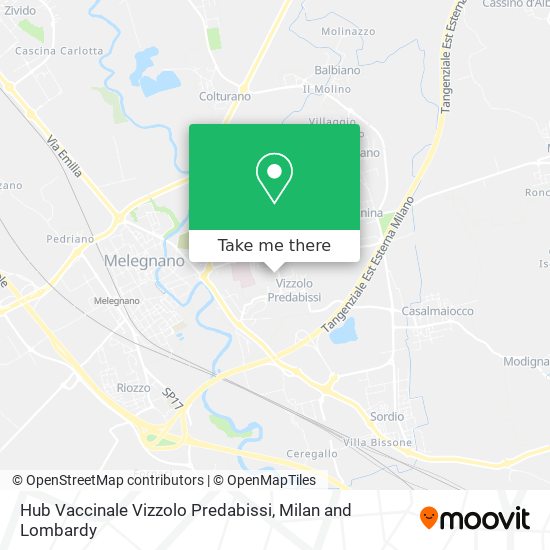 Hub Vaccinale Vizzolo Predabissi map
