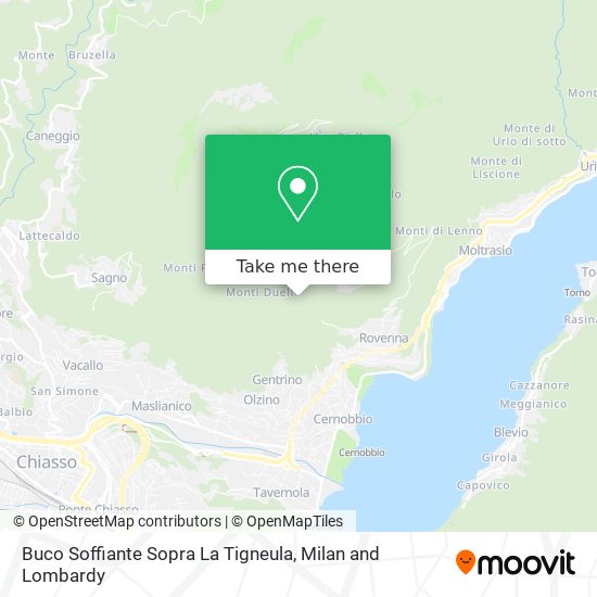 Buco Soffiante Sopra La Tigneula map